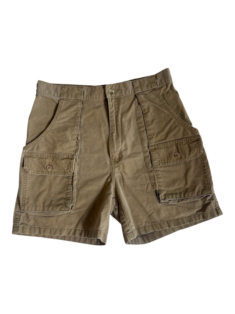 VTG 80s Banana Republic Travel Safari Cargo Shorts 29 British Hong Kong Khaki